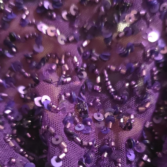 Clarisse Purple Sequin Dress - Picture 9 of 10